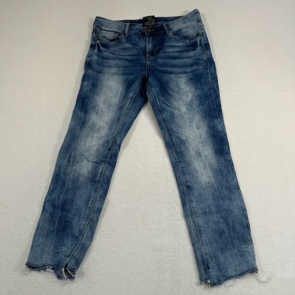 V 1969 Italia Skinny Cropped Jeans Womens Size 26/2 Light Medium Blue Mid Rise - Picture 2 of 14